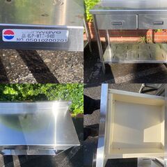 LIXIL/リクシル■sunwave/　ステンレス製作業台　引き出し付き　横90高さ頂点89　縦45  長野県、松本市　厨房機器