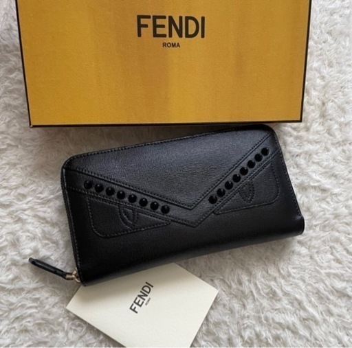 【美品】217 FENDI フェンディ モンスター ラウンドファスナー 長財布