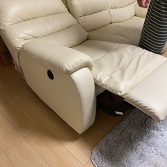 ニトリ 3人用電動リクライニングソファ ホワイト 3人掛け布張り 左電動リクライニングソファ(LS04 TER WH) | ニトリ