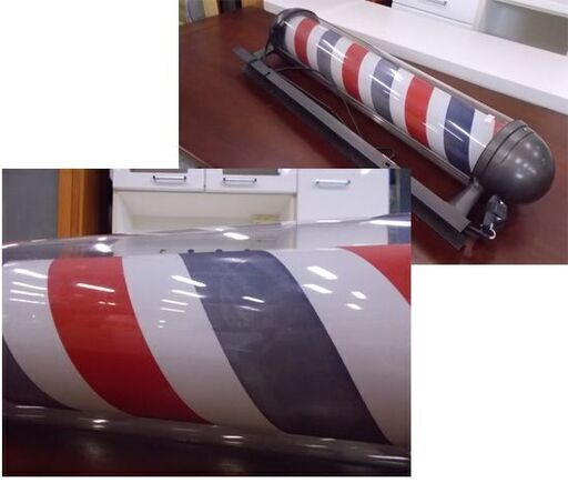 大阪サイン① サインポール ブラケット 高さ87cm 看板 床屋 美容院 理容室 壁掛け くるくる看板 動作品 札幌市東区 新道東店 大阪サイン② サインポール ブラケット 高さ87cm 看板 床屋 美容院