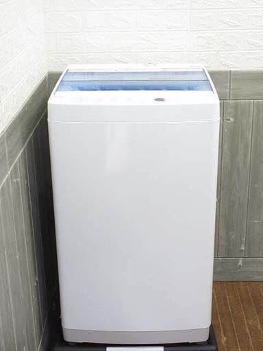 ss5095　ハイアール　洗濯機　JW-C60FK　6kg　ホワイト×ブルー　Haier　全自動洗濯機　白×青　スリム　単身　縦型　高濃度洗浄機能　ステンレス槽　風乾燥　コンパクト