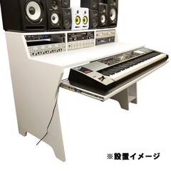 美品zomoゾモ スタジオデスク DTMデスクPCデスク ゲーミングデスク ホワイト白ZAOR