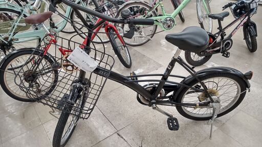 ★ジモティ割あり★  折り畳み自転車 20 黒色 クリーニング済み TJ982