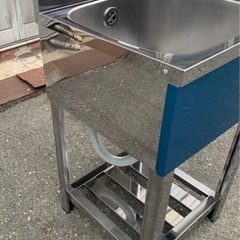 美品 業務用 アズマ 1槽シンク 幅450×奥450×高さ765(mm) 流し台 一層