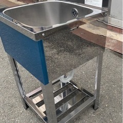 美品 業務用 アズマ 1槽シンク 幅450×奥450×高さ765(mm) 流し台 一層 一槽 キッチン 手洗い場 厨房機器 店舗用品 大阪 1層シンク AZUMA