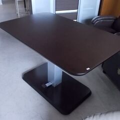 ニトリ 昇降テーブル 幅120cm ダンパーコラボ ブラウン系 リフト