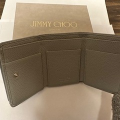 【美品】ジミーチュウ　三つ折り財布　グレー　レディース　箱付き