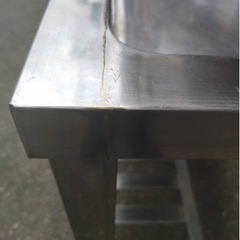 業務用 ソイルド 2槽シンク 幅1200×奥450×高さ820+120(mm) 流し台 バックガード付き 手洗い場 厨房機器 店舗用品 大阪 2層シンク 大阪発