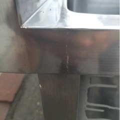 業務用 ソイルド 2槽シンク 幅1200×奥450×高さ820+120(mm) 流し台 バックガード付き 手洗い場 厨房機器 店舗用品 大阪 2層シンク 大阪発