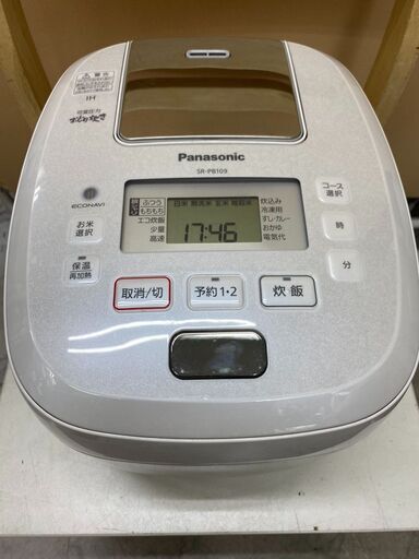 Panasonic　パナソニック　可変圧力IHジャー炊飯器　SR-PB109　2019年製