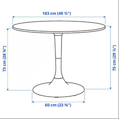IKEA 丸テーブル　ドクスタ　トービアス　2脚セット