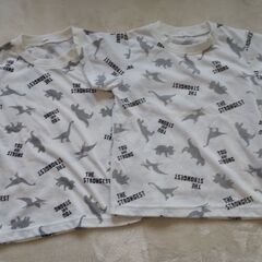 【100円】半袖シャツ恐竜柄２枚　サイズ110 西松屋
