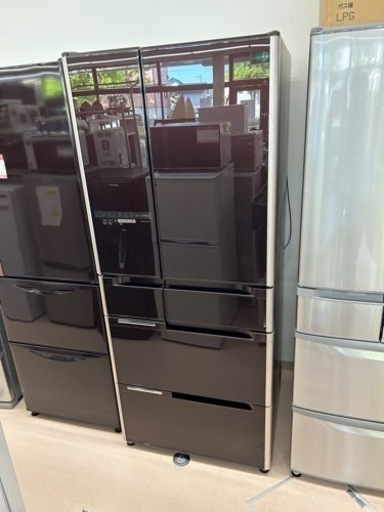 美原店　HITACHI/日立 6ドアノンフロン冷凍冷蔵庫 R-C6200（XT） 大型冷蔵庫 2013年製 620L クリスタルブラウン 真空チルド
