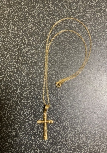 K18 18金 バチカンゴールドネックレス 40cm 十字架セット