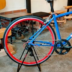 ※商談成立※　　　　　　　　引き取り限定　クロスバイク　アルミ　格安　　分解整備済み　美品　フロントシングル