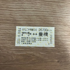 【最値下げ！】名鉄電車　片道切符　名古屋・金山↔豊橋間