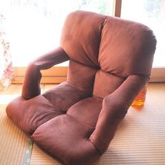 【ネット決済】座椅子 肘掛付き 茶色