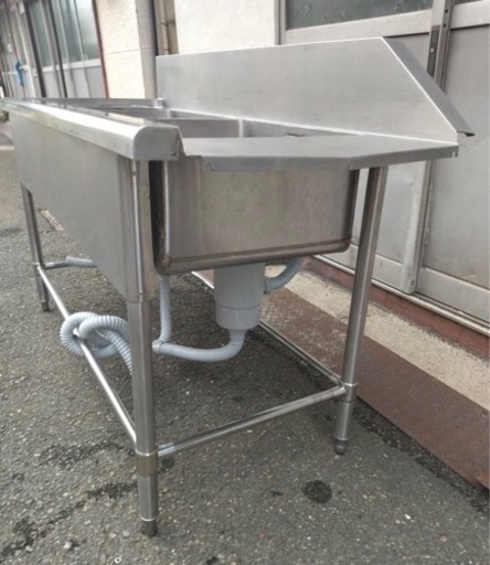 新品入荷 業務用 幅1450×奥640×高さ800+160( 3槽シンク その他
