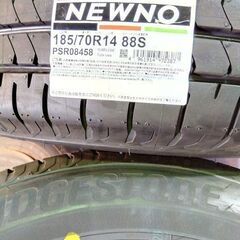 夏 日産純正 ノート☆新品 タイヤ☆ブリヂストン【100％ 富山】185/70R14 ニューノ NEWNO 日産 ニッサン純正 4本 E12 ノート純正 中古ホイール
