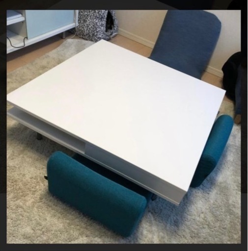 【美品】大人気家具IKEAのお洒落なローテーブル（95×95cm）正方形