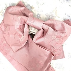 浴衣用作り帯　ピンク