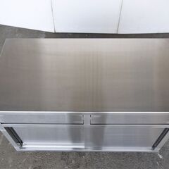 【ヤ取終了7/8】≪yt705ジ≫ 引出付キャビネット作業台 ステンレス 幅120 奥行60 調理テーブル 厨房/店舗/設備/ガレージ/収納 現状品 50513-10