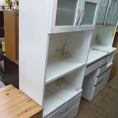 ホワイト レンジボード 2段収納 ダブルスライド棚 キッチン家電 収納棚 幅60 ホワイト レンジ台