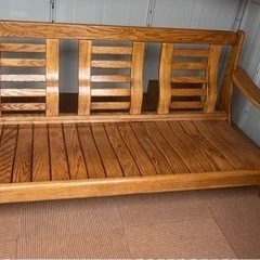 木製欧米風チェア ガーデンベンチ 3人掛け