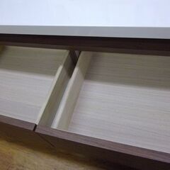 ニトリ  センターテーブル 幅120×奥50×高40.6㎝ ブラウン 茶 天板ホワイトエナメル BOX DAISY N 120CT デイジー ソファテーブル ローテーブル 家具 札幌 厚別店