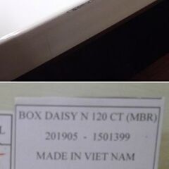 ニトリ  センターテーブル 幅120×奥50×高40.6㎝ ブラウン 茶 天板ホワイトエナメル BOX DAISY N 120CT デイジー ソファテーブル ローテーブル 家具 札幌 厚別店