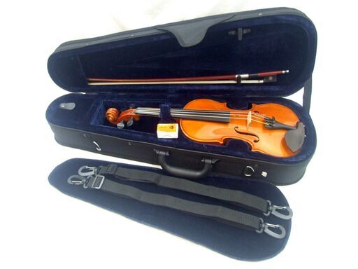 メンテ済み バイオリン 分数 1/4 裏板1枚 虎杢 杉藤弓 ジャスター内臓