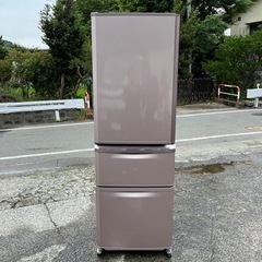 冷蔵庫 三菱370L 2013年製 シャンパンピンク プラス50...