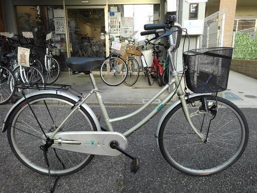 中古自転車２５９３　前後タイヤ新品！　２４インチ　ギヤなし　ダイナモライト