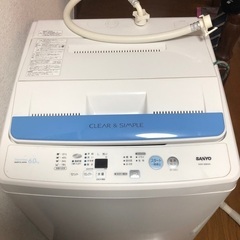 洗濯機　SANYO ASW-60B(B)