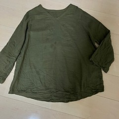 cotton100% jii カーキトップス