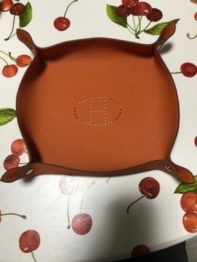 HERMES【エルメス】ヴィドポッシュ　トレー　オレンジ系  小物入れ
