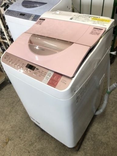 福岡市内配送無料　シャープ SHARP ES-TX750-P [たて型洗濯乾燥機(7kg) ピンク系]