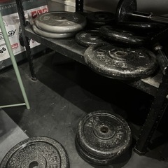 ウエイトトレーニングセット　重り200キロ強、付き