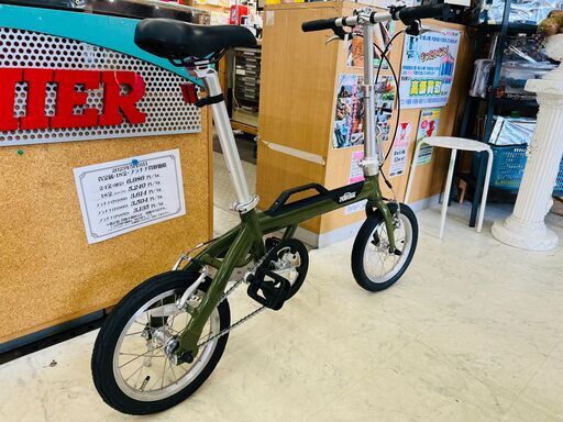 あさひ　アウトランク　OUTRUNK 折りたたみ自転車 グリーン 折りたたみ自転車 グリーン アウトランク outrunk サイクル