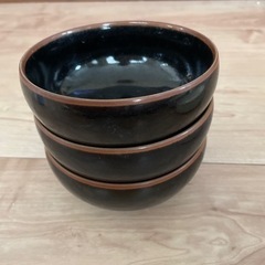 白山陶器　黒茶碗セット