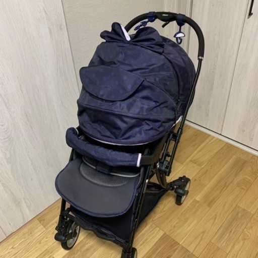 ベビーカー ピジョン ランフィ エフ オーロラネイビー A型 説明書付き