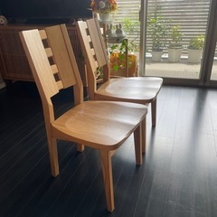 木製 ダイニングチェア 2脚セット 【船橋市】