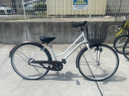 26インチ 変速なし シティサイクル 中古自転車 ブラウンxホワイト