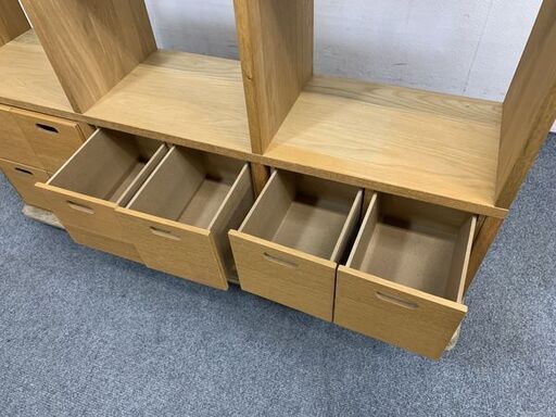 MUJI/無印良品 スタッキングシェルフセット 3段×3列 オーク材 チェスト