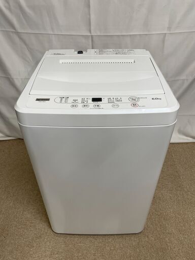 【北見市発】ヤマダセレクト YAMADASELECT 全自動電気洗濯機 YWM-T60H1 2021年製 白 6.0kg (E1701shsY)