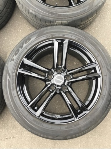 美品 レクサスLS等 社外アルミホイール バリ溝 235/50R18 TOYO 4本