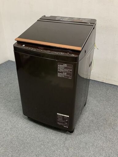 東芝 全自動洗濯乾燥機 ZABOON ウルトラファインバブル 洗10/乾5.0kg AW-10SV6 グレインブラウン 2018年製 中古家電 店頭引取歓迎 R7226)