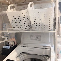 洗濯カゴ 白 2個セット