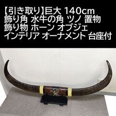 巨大 140cm 飾り角 水牛の角 ツノ 置物 飾り物 ホーン ...