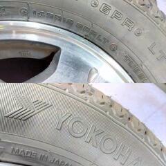 夏12インチ ホンダ純正 アルミ バモス【~95％富山】ホンダ アクティー145/80R12 LT 日本製 ヨコハマ 145R12 6PR 6プライ 中古4本 JW-T 軽トラック 軽トラ 貨物軽自動車 車検対応